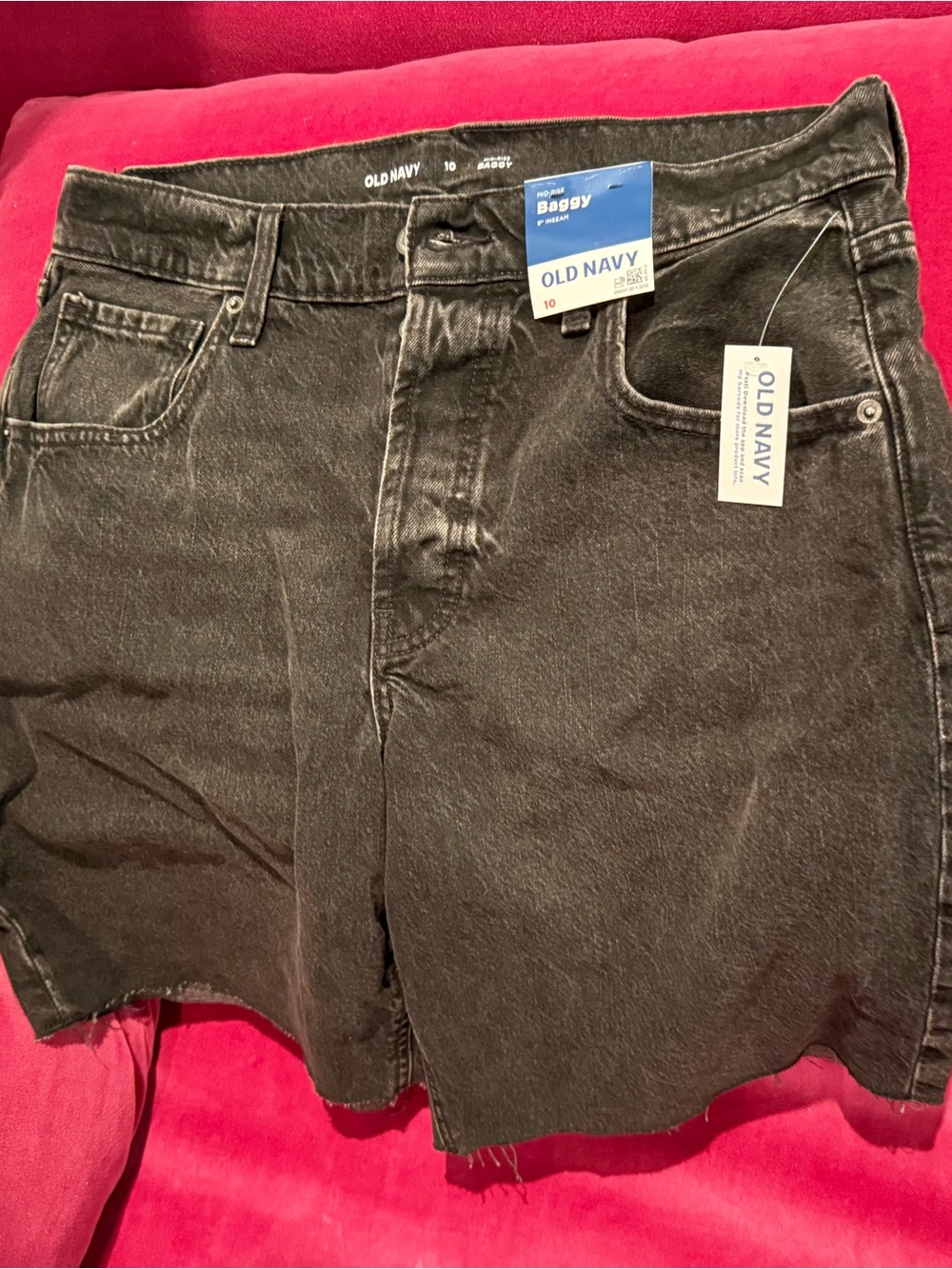 Old Navy Black Relaxed Baggy Women’s Jean Shorts